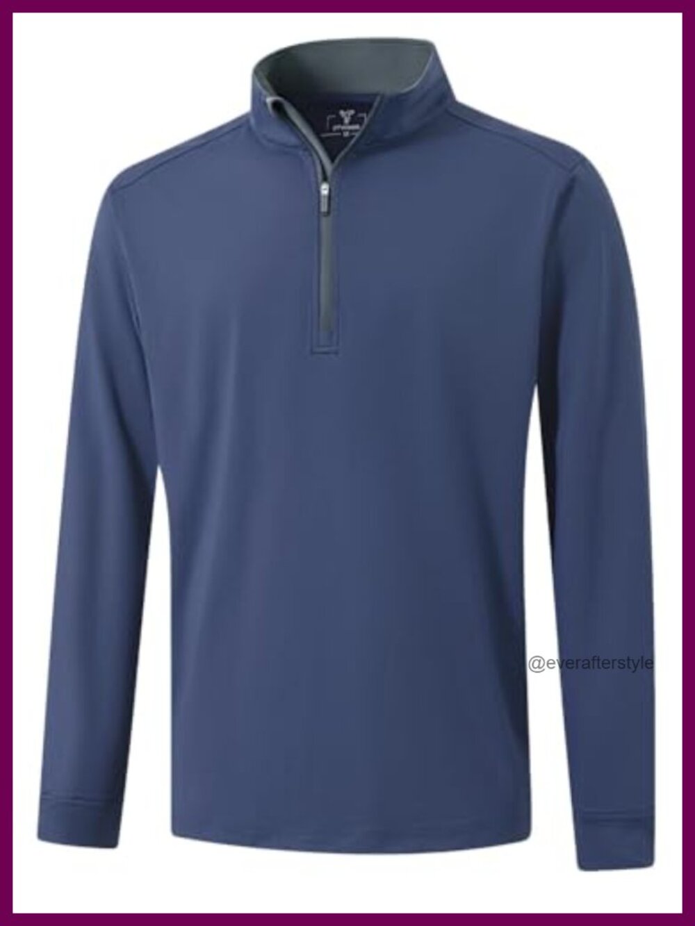 Men's Quarter Zip Golf Pullover Mock Neck Wicking Athletic Sweatshirt